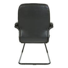 Load image into Gallery viewer, Executive Black Faux Leather Visitor Chair with Contrast Stitching, FL6085-U15