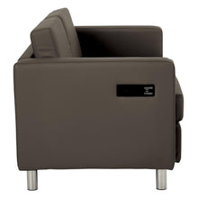 Load image into Gallery viewer, Atlantic Loveseat with Dual Charging Station in Dillon Graphite Fabric K/D, ATL52-R111