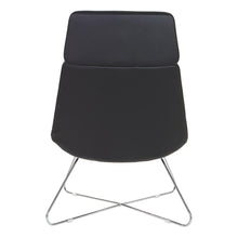 Load image into Gallery viewer, Geena Guest Chair in Dillon Black with Chrome Sled Base, GNA50400-R107