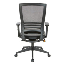 Load image into Gallery viewer, Vertical Mesh Back Chair in Black Frame with Black Faux Leather, EM60930-U6