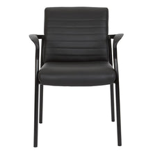 Load image into Gallery viewer, Guest Chair in Black Faux Leather with Black Frame, FL38610-U6