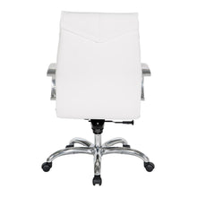 Load image into Gallery viewer, Deluxe Mid Back Executive Chair in Dillon Snow with Polished Aluminum Base and Padded Polished Aluminum Arms, 7251-R101