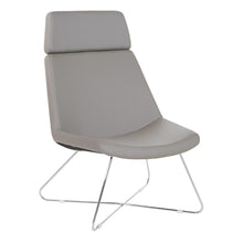 Load image into Gallery viewer, Geena Guest Chair in Dillon Stratus with Chrome Sled Base, GNA50400-R103