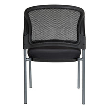 Load image into Gallery viewer, Titanium Finish Black Visitors Chair with ProGrid¨ Back and Straight Legs. Black Fabric Padded Seat with ProGrid¨ Back. Sturdy Titanium Finish Straight Legs., 86724R-30