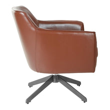 Load image into Gallery viewer, Faux Leather Guest Chair in Saddle Faux Leather with Black Base, FLH5974BK-U41