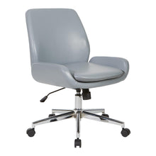 Load image into Gallery viewer, Charcoal Grey Faux Leather Chair with Chrome Finish Base, FL61903C-U42