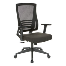 Load image into Gallery viewer, Vertical Mesh Back Chair in Black Frame with Black Linen Fabric Seat, EM60930-F23