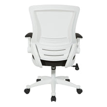 Load image into Gallery viewer, White Screen Back Manager's Chair in Linen Black Fabric, EM60926WH-F23