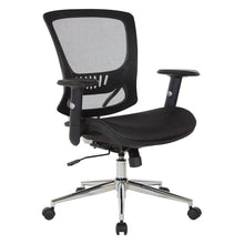 Load image into Gallery viewer, Mesh Screen Seat and Back Manager's Chair with Height Adjustable Arms and Chrome Base, EM98910C-3