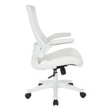 Load image into Gallery viewer, White Screen Back Manager's Chair in White Faux Leather, EM60926WH-U11