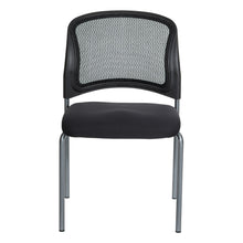 Load image into Gallery viewer, Titanium Finish Black Visitors Chair with ProGrid¨ Back and Straight Legs. Black Fabric Padded Seat with ProGrid¨ Back. Sturdy Titanium Finish Straight Legs., 86724R-30