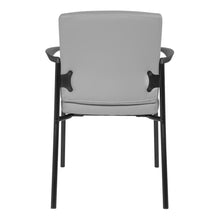 Load image into Gallery viewer, Guest Chair in Charcoal Grey Faux Leather with Black Frame, FL38610-U42