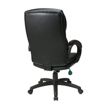 Load image into Gallery viewer, High Back Black Bonded Leather Executive Chair with Padded Arms