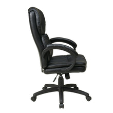 Load image into Gallery viewer, High Back Black Bonded Leather Executive Chair with Padded Arms