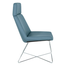 Load image into Gallery viewer, Geena Guest Chair in Dillon Blue with Chrome Sled Base, GNA50400-R105