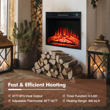 Load image into Gallery viewer, 18/23 Inch Electric Fireplace Inserted with Adjustable LED Flame-22.5 inches