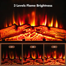 Load image into Gallery viewer, 18/23 Inch Electric Fireplace Inserted with Adjustable LED Flame-22.5 inches