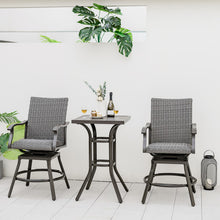 Load image into Gallery viewer, 24 Inch Patio Bar Height Table with Aluminum Tabletop and Adjustable Foot Pads