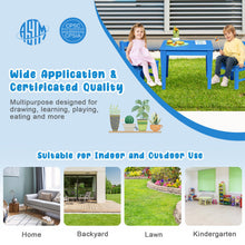 Load image into Gallery viewer, 25.5 Inch Square Kids Activity Play Table-Blue