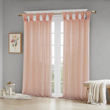Load image into Gallery viewer, Floral Twist Tab Top Window Panel Embellished W/ Flower -50X95" Mp40-5649