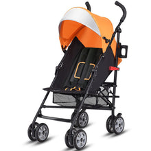 Load image into Gallery viewer, Folding Lightweight Baby Toddler Umbrella Travel Stroller-Orange