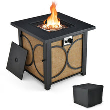 Load image into Gallery viewer, 28 Inch 50000 BTU Outdoor Square Fire Pit Table with Cover