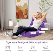 Load image into Gallery viewer, Adjustable 14-position Cushioned Floor Chair-Purple