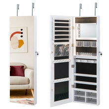 Load image into Gallery viewer, Wall Mounted Jewelry Cabinet with 3-Color Lights-White