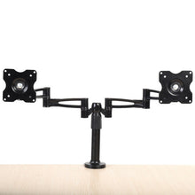 Load image into Gallery viewer, Fully Adjustable Desk Dual LCD Monitor Arms Stand