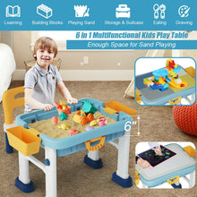 Load image into Gallery viewer, 6 in 1 Kids Activity Table Set with Chair