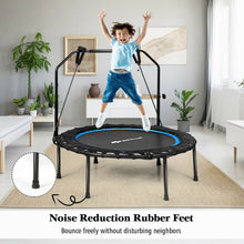 Load image into Gallery viewer, 40 Inch Foldable Fitness Rebounder with Resistance Bands Adjustable Home-Blue