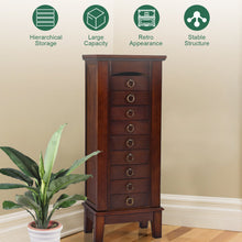 Load image into Gallery viewer, Wooden Jewelry Cabinet Storage Organizer with 6 Drawers