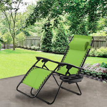 Load image into Gallery viewer, Outdoor Folding Zero Gravity Reclining Lounge Chair-Green