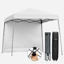 Load image into Gallery viewer, 10 x 10 Feet Pop Up Tent Slant Leg Canopy with Detachable Side Wall-White