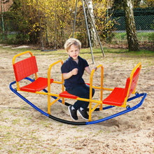 Load image into Gallery viewer, Outdoor Kids Seesaw Swivel Teeter for 3 to 8 Years Old-Red