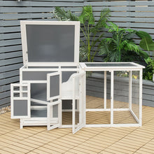 Load image into Gallery viewer, 63 Inch Large Wooden Chicken Coop with Run Box and PC Roof