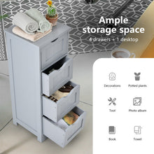 Load image into Gallery viewer, Floor Wooden Free Standing Storage Side Organizer for Bathroom-Gray