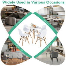 Load image into Gallery viewer, 5 Pieces Table Set With Solid Wood Leg For Dining Room-White