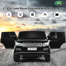 Load image into Gallery viewer, 24V 2-Seater Licensed Land Rover Kids Ride On Car with 4WD Remote Control-Black