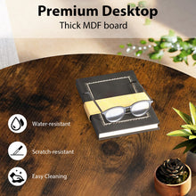 Load image into Gallery viewer, 2-Tier Sofa End Side Table Nightstand Round Tabletop for Living Room-Brown