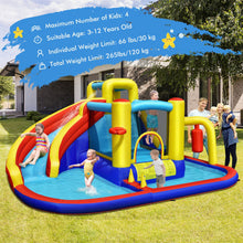 Load image into Gallery viewer, 7-in-1 Inflatable Water Slide Water Park Kids Bounce Castle with 735W Air Blower