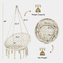 Load image into Gallery viewer, Hammock Chair LED Lights Hanging Swing Indoor Outdoor