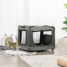 Load image into Gallery viewer, Portable Folding Cat Carrier with 4 Lockable Wheels-XXL