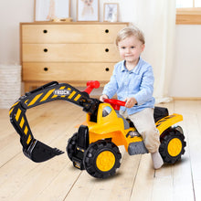 Load image into Gallery viewer, Outdoor Kids Ride On Construction Excavator with Safety Helmet