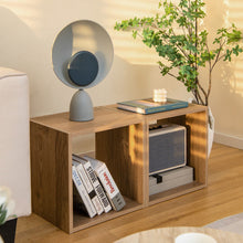 Load image into Gallery viewer, 2 Cubes Stackable Bookcase for Living Room and Study-Natural