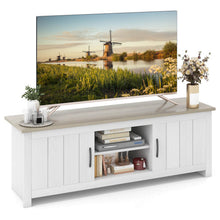Load image into Gallery viewer, TV Stand with 2 Cabinets and Open Shelves for TVs up to 65 Inch-Natural