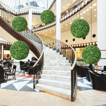 Load image into Gallery viewer, 2 Pieces 19 Inch Artificial Topiary Balls Faux Boxwood Ball Plants