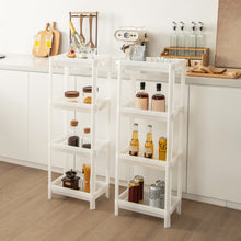 Load image into Gallery viewer, 2 Packs 4-Tier Detachable Slim Storage Cart with Drainage Holes for Small Space-White