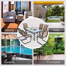 Load image into Gallery viewer, 2 Pieces Patio Dining Chairs with C spring motion High Backrest Armrest