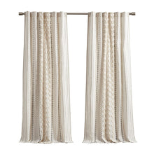 Load image into Gallery viewer, Imani Cotton Printed Window Panel With Chenille Stripe And Lining II40-1180 By Olliix